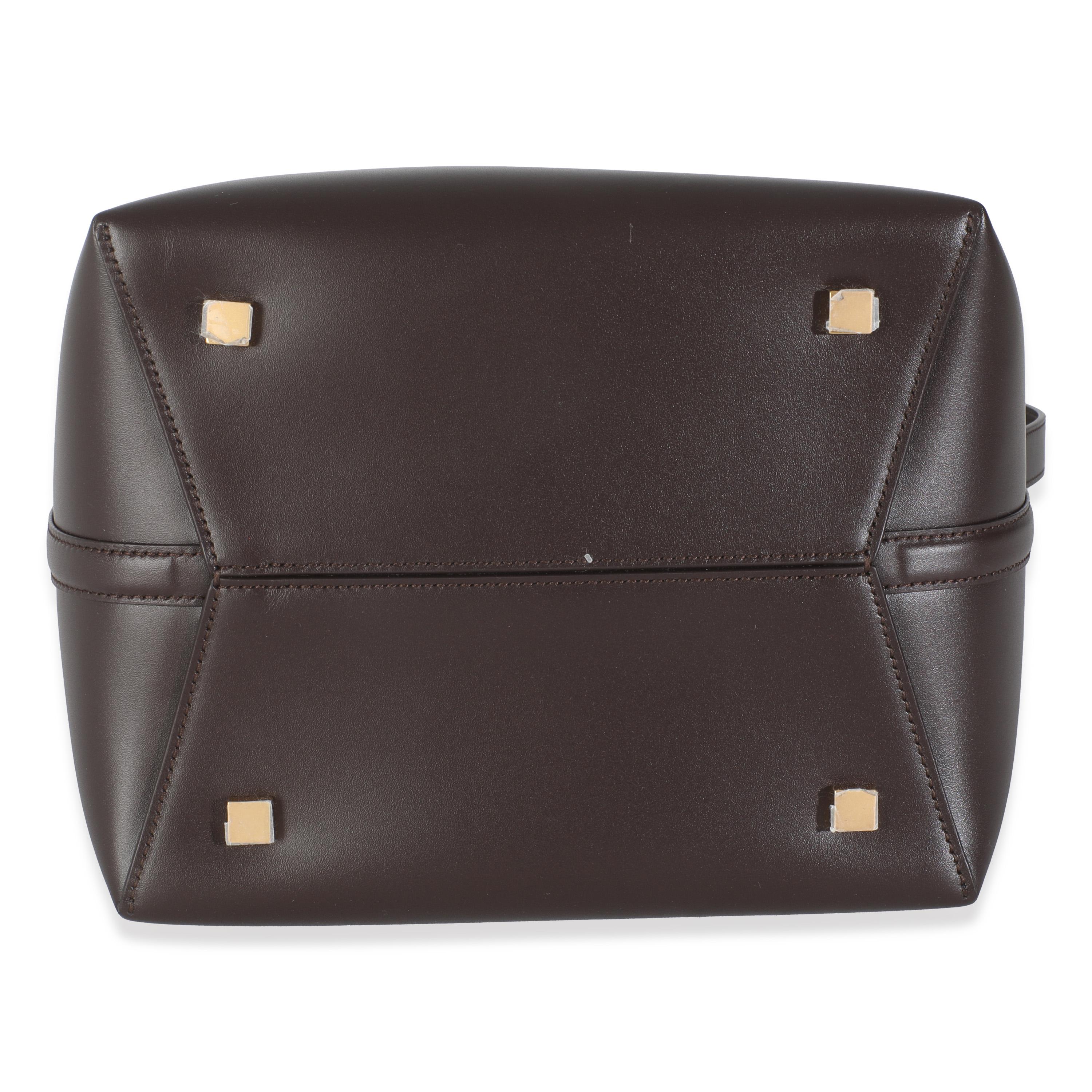 Saint Laurent Dark Sweet Choco Shiny Calfskin Le 37 Bucket Bag For Sale 2