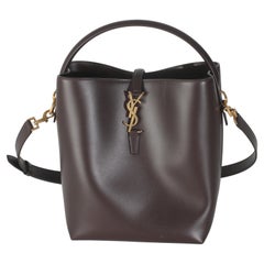 Saint Laurent Dark Sweet Choco Shiny Calfskin Le 37 Bucket Bag