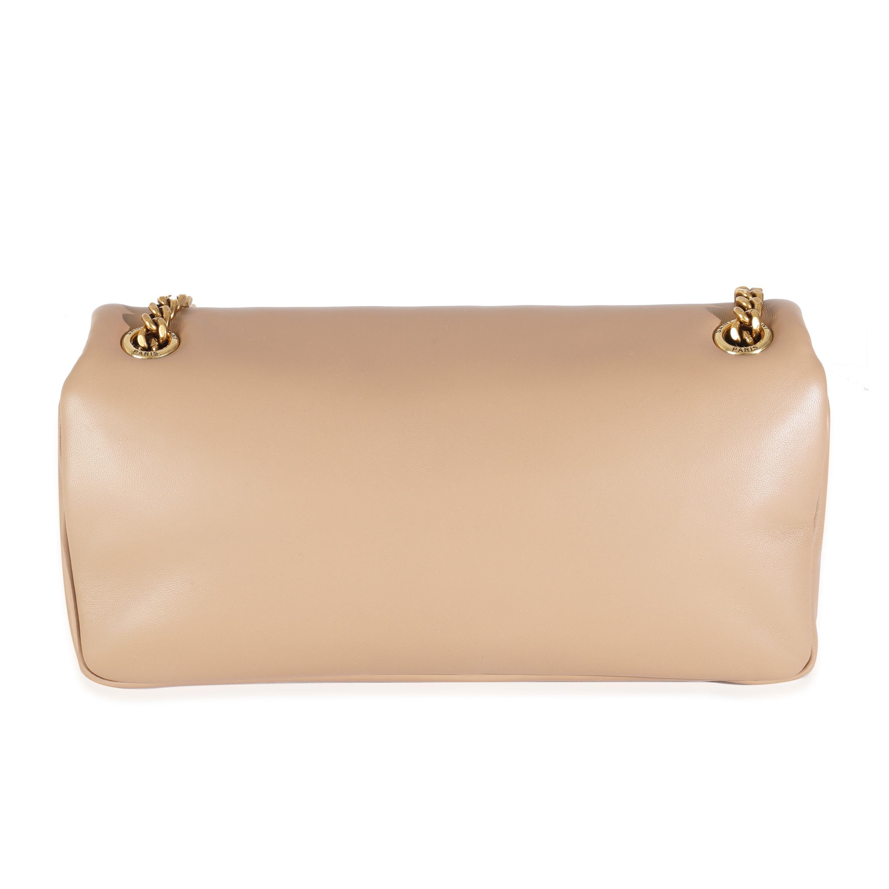 Listing Title: Saint Laurent Dark Toffee Plunged Lambskin Small Calypso
SKU: 144693
MSRP: 2900.00 USD
Condition: Pre-owned 
Handbag Condition: Pristine
Condition Comments: Item has no indication of wear.  Final sale.
Brand: Saint Laurent
Model: