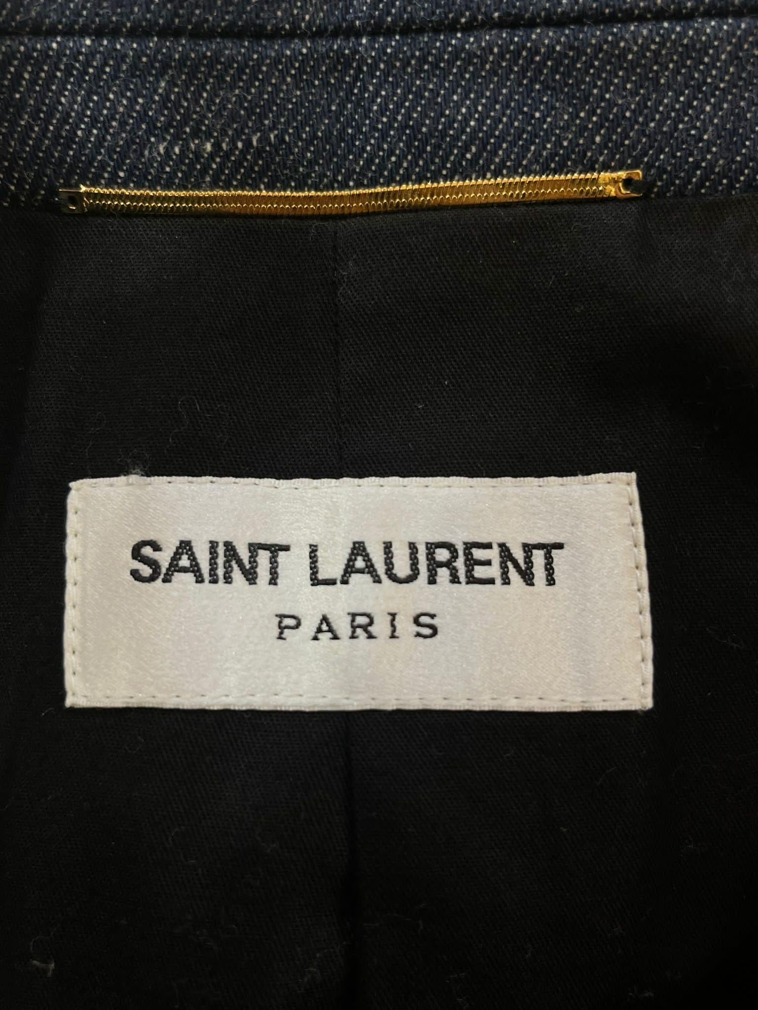 Saint Laurent Denim Jacket & Trousers For Sale 1