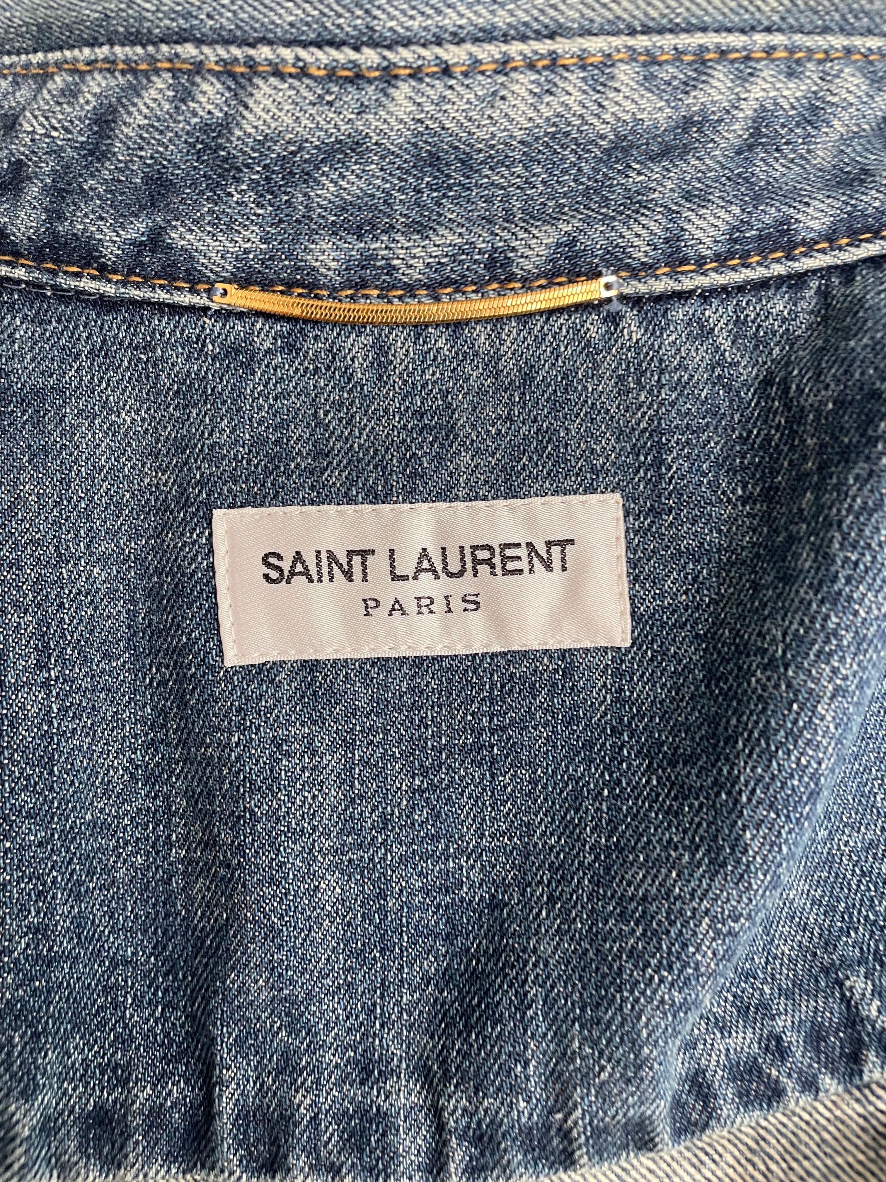 Women's Saint Laurent Denim mini dress  For Sale
