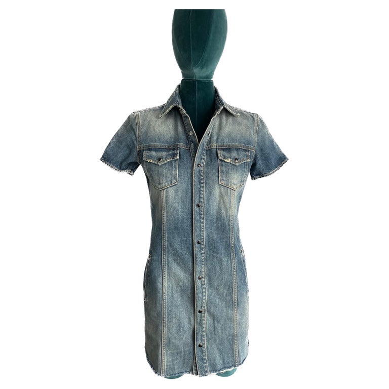 Saint Laurent Denim mini dress at 1stDibs