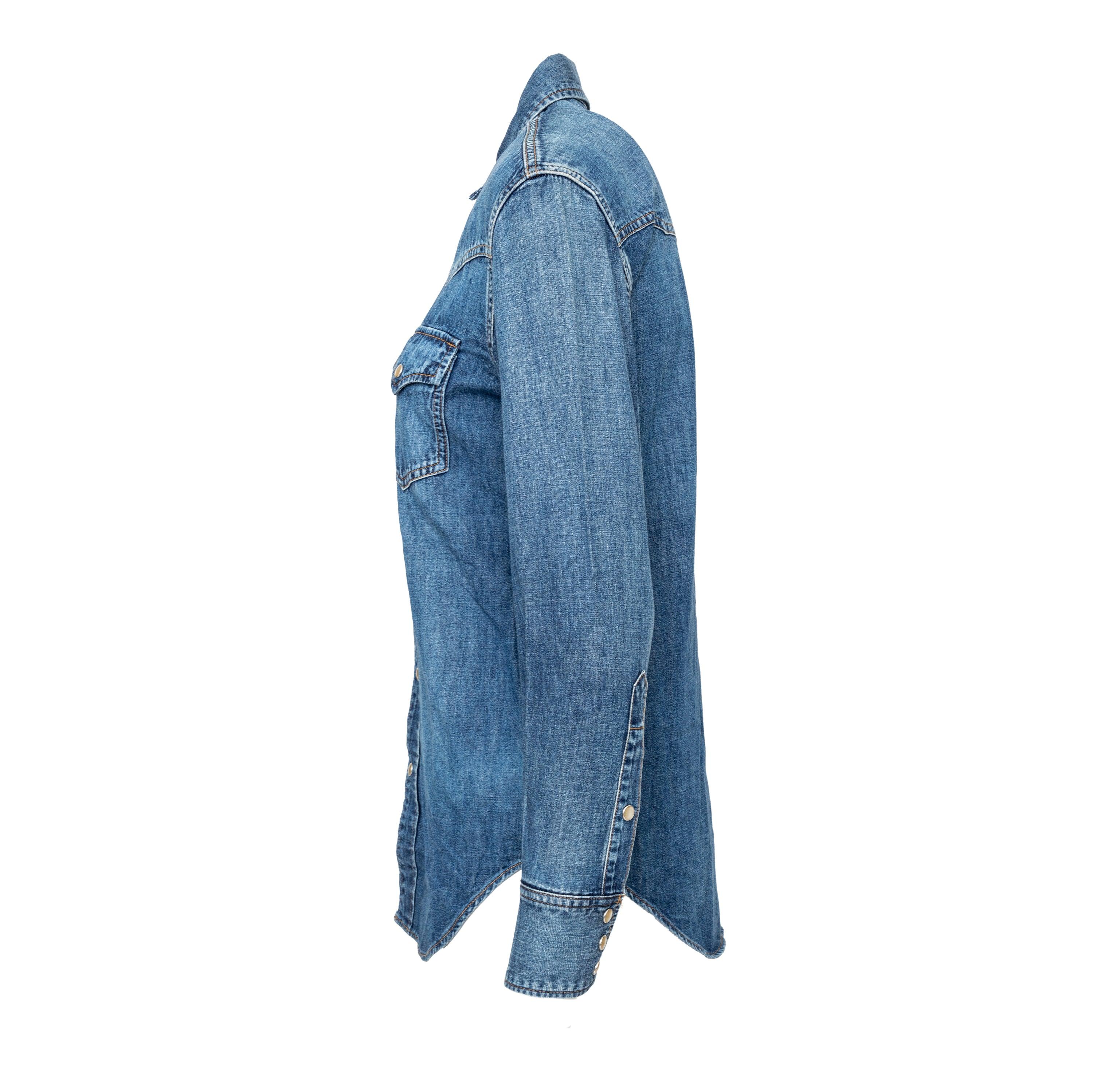 Blue Saint Laurent Denim Shirt - '10s For Sale