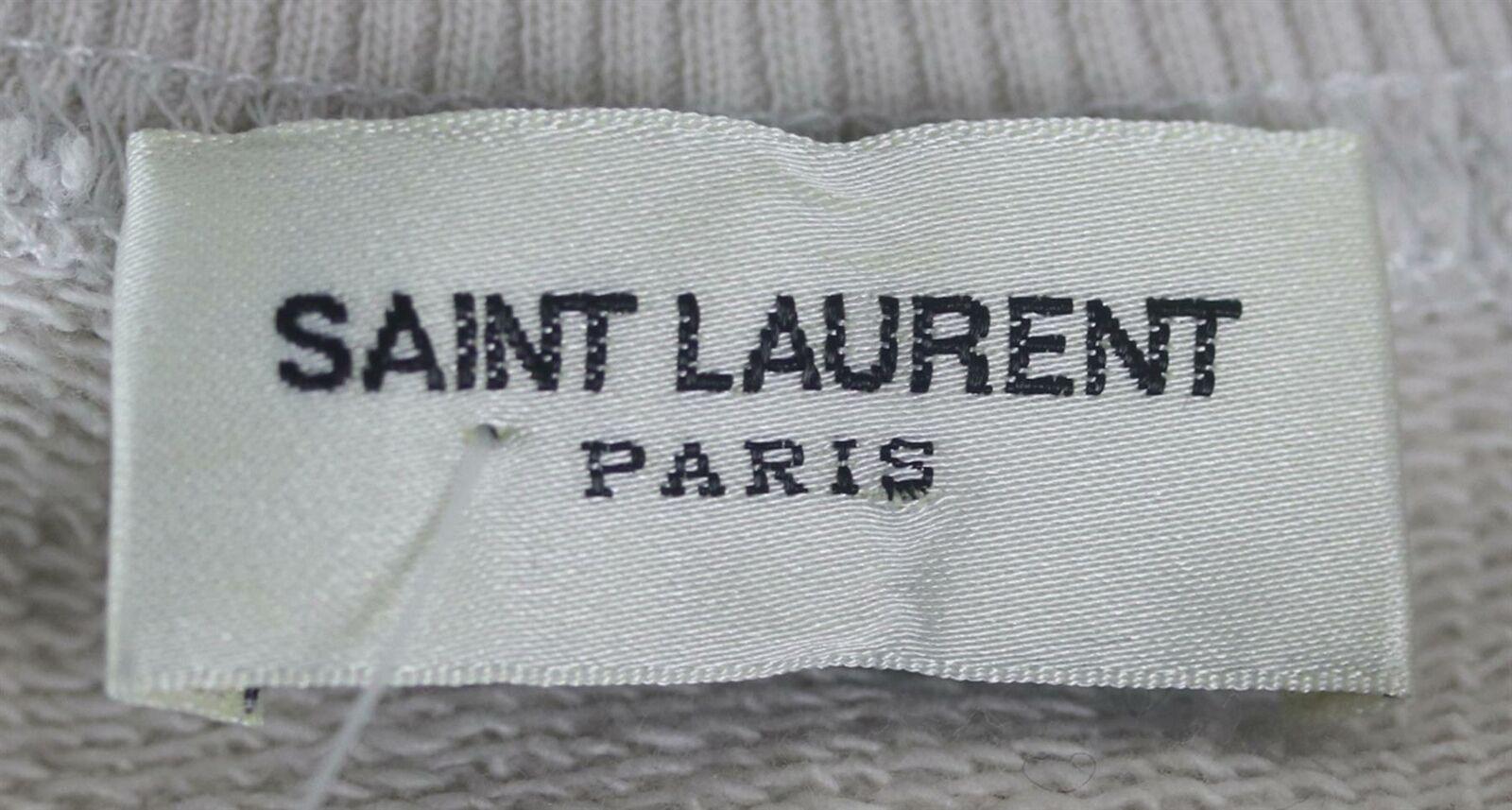Donna Saint Laurent - Felpa in jersey di cotone stampata con effetto invecchiato