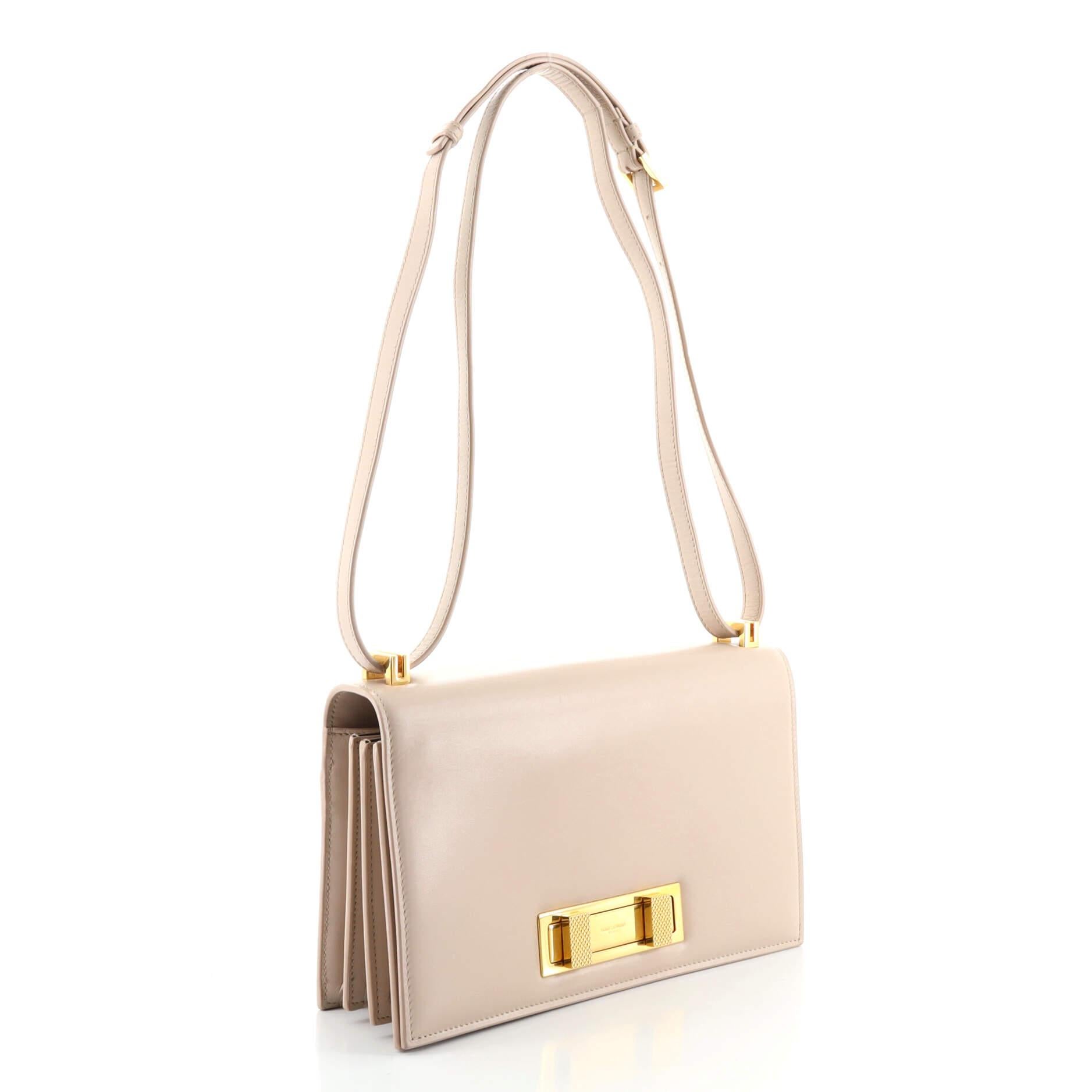Saint laurent domino leather shoulder bag 2025