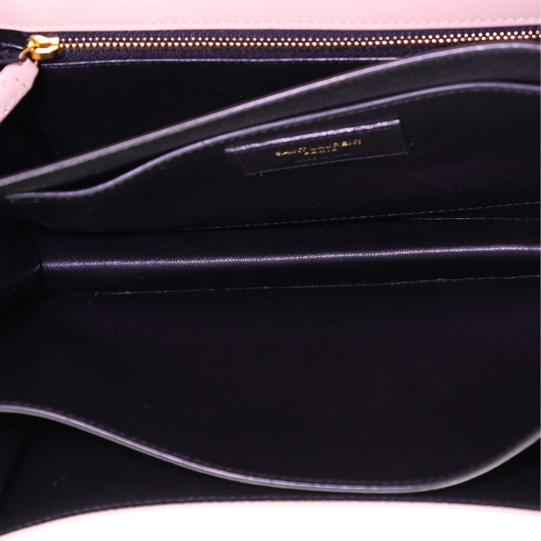Saint Laurent Domino Umhängetasche aus Leder Medium 4