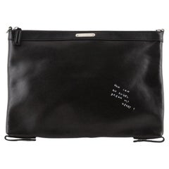 Saint Laurent Doodle Zip Pouch Printed Leather