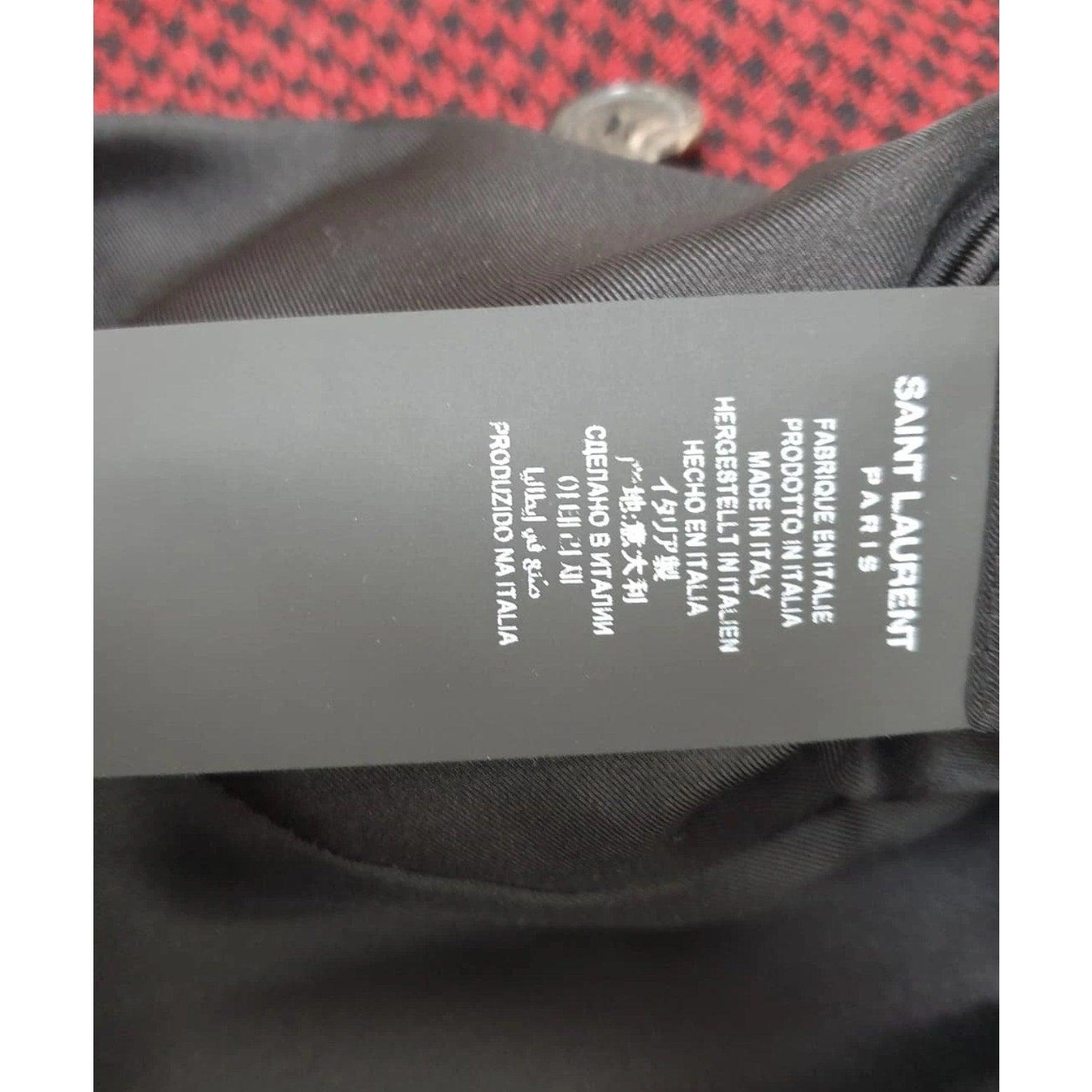 SAINT LAURENT Zweireihige Jacke aus Hahnentritt-Wolle Sz.36 im Angebot 2