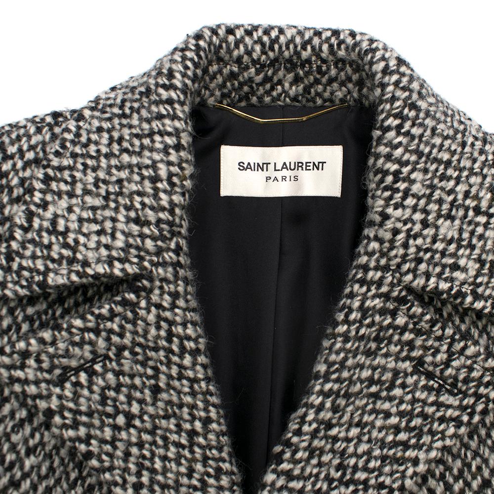Saint Laurent double breasted tweed coat FR 34 In Good Condition In London, GB