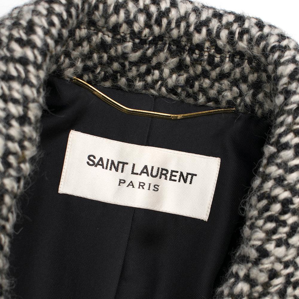 Women's Saint Laurent double breasted tweed coat FR 34