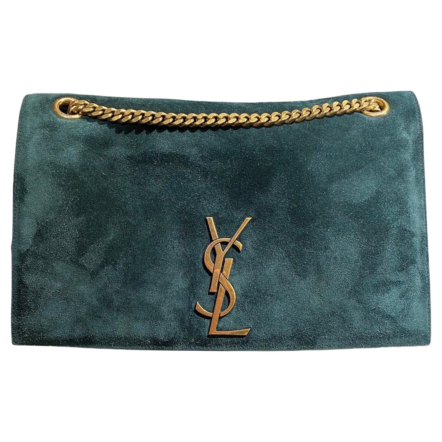 Saint Laurent Double-Face Dark Green Shoulder Bag
