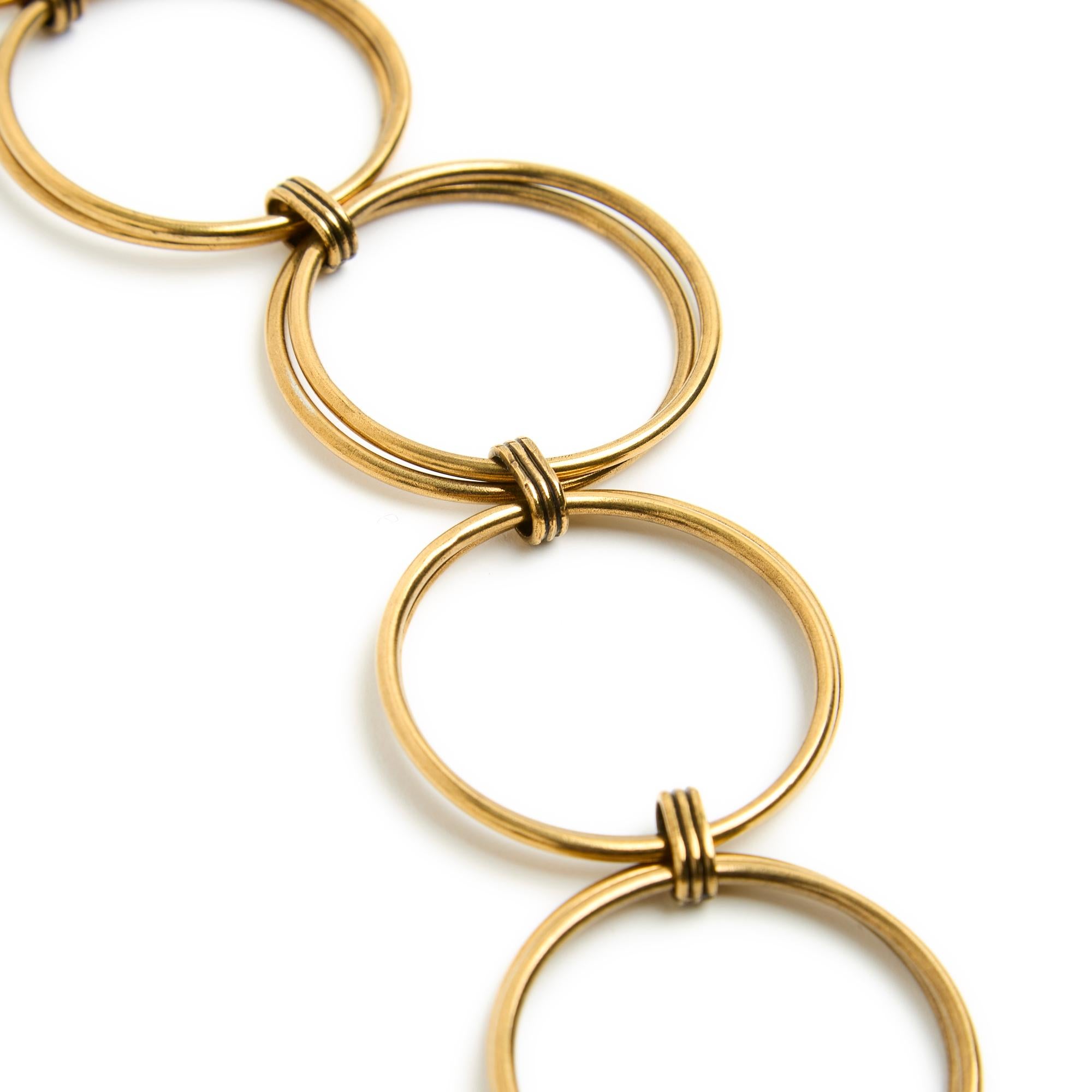 Saint Laurent Double round link necklace sautoir For Sale 1