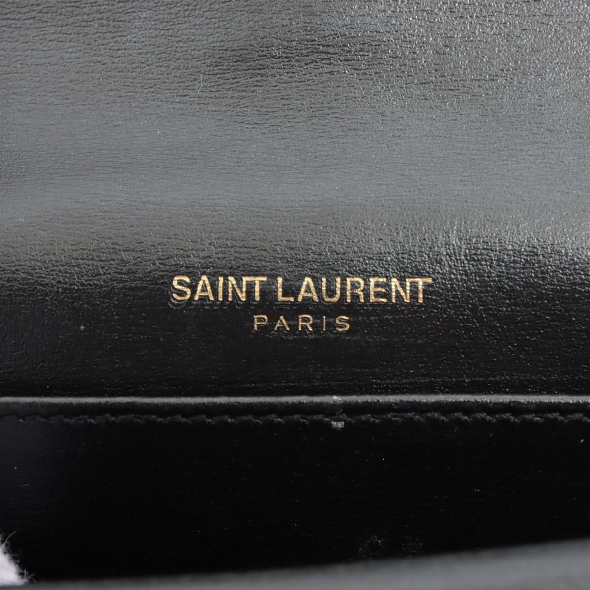 Saint Laurent Double V Flap Short Leather Wallet 5