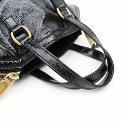 Saint Laurent Downtown Ysl 868591 Black Patent Leather Tote