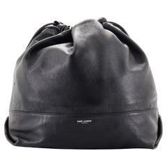 Saint Laurent Drawstring Backpack Leather Large