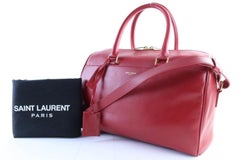 Saint Laurent Duffle 6 2way Boston 13mr0515 Red Leather Satchel
