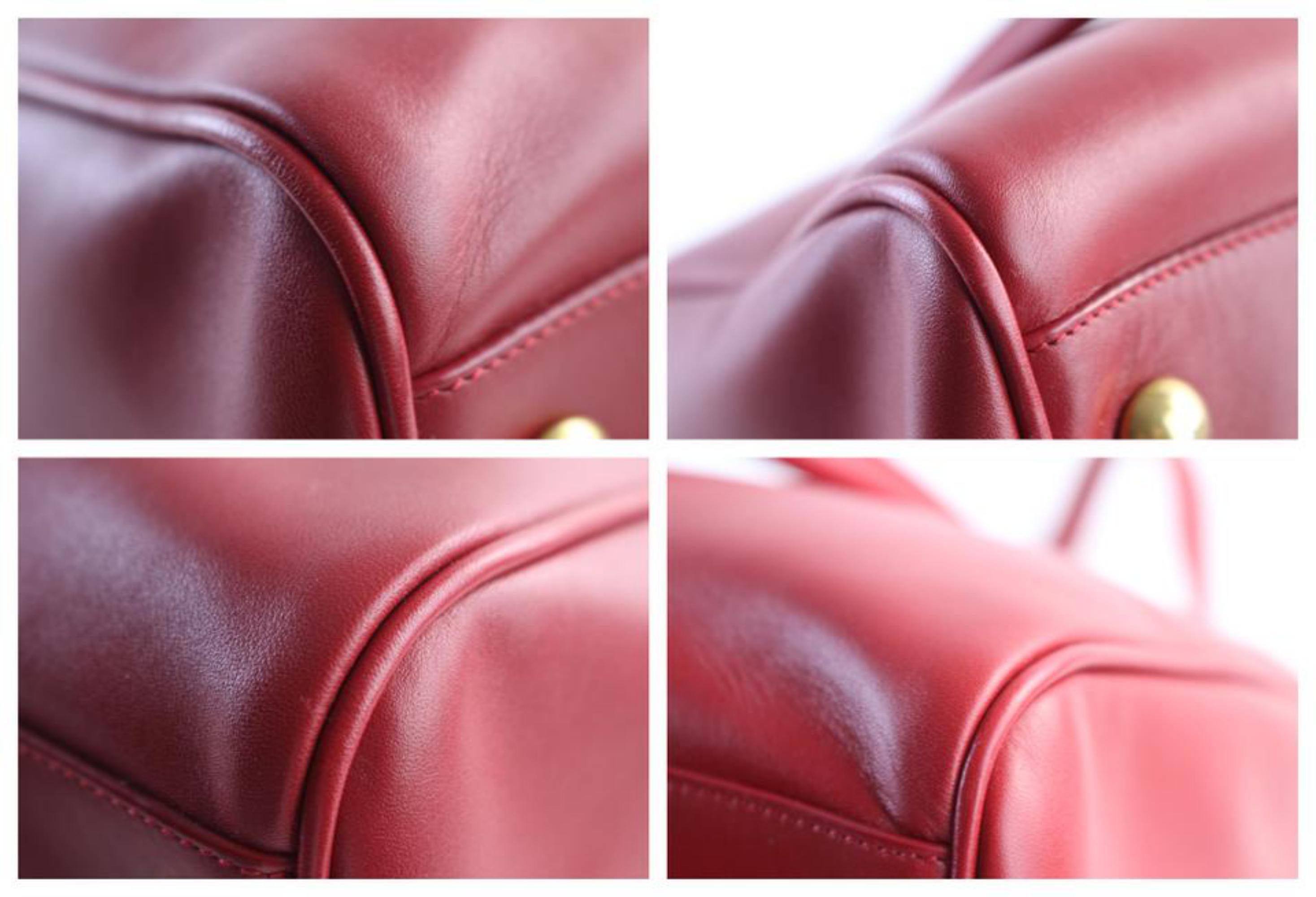 Saint Laurent Duffle 6 2way Boston 13mr0515 Red Leather Satchel For Sale 4
