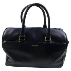 Saint Laurent Saint Laurent Duffle Bag 12 872735 Marineblaue Ledertasche