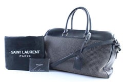 Saint Laurent Duffle Studded 6 Hour 10mr0503 Black Leather Weekend/Travel Bag