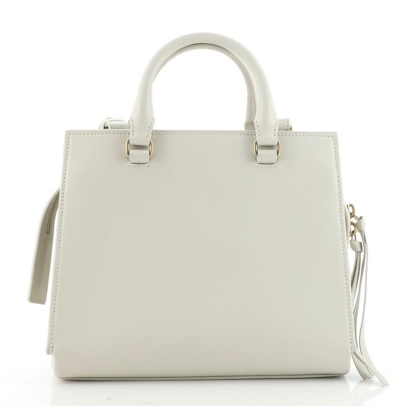 Beige Saint Laurent East Side Tote Smooth Leather Small