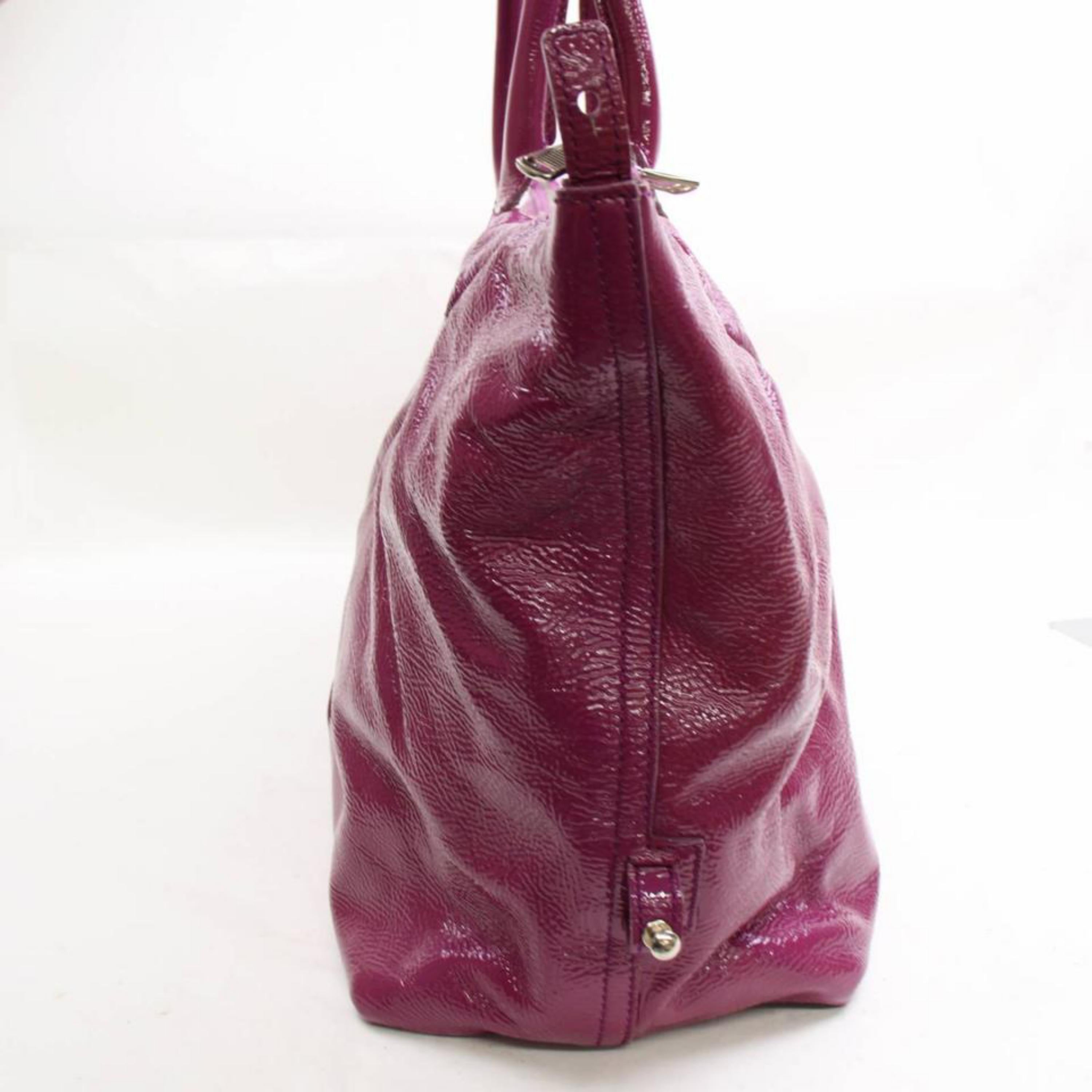 Saint Laurent Easy Extra Large Y Boston Convertrible 868325 Fuchsia Leather Tote For Sale 1