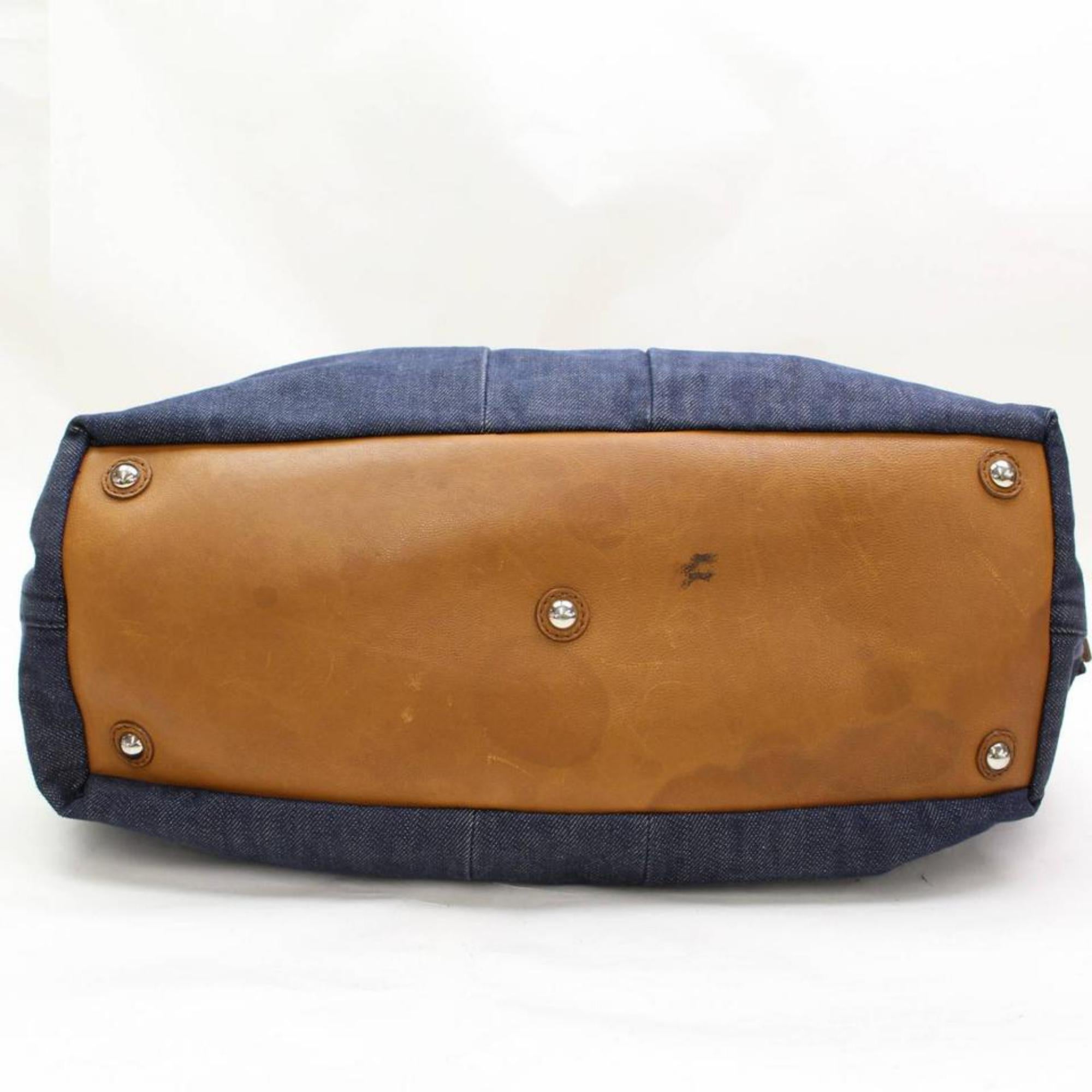 Saint Laurent Easy Ysl 867157 Blue Denim Shoulder Bag For Sale 1