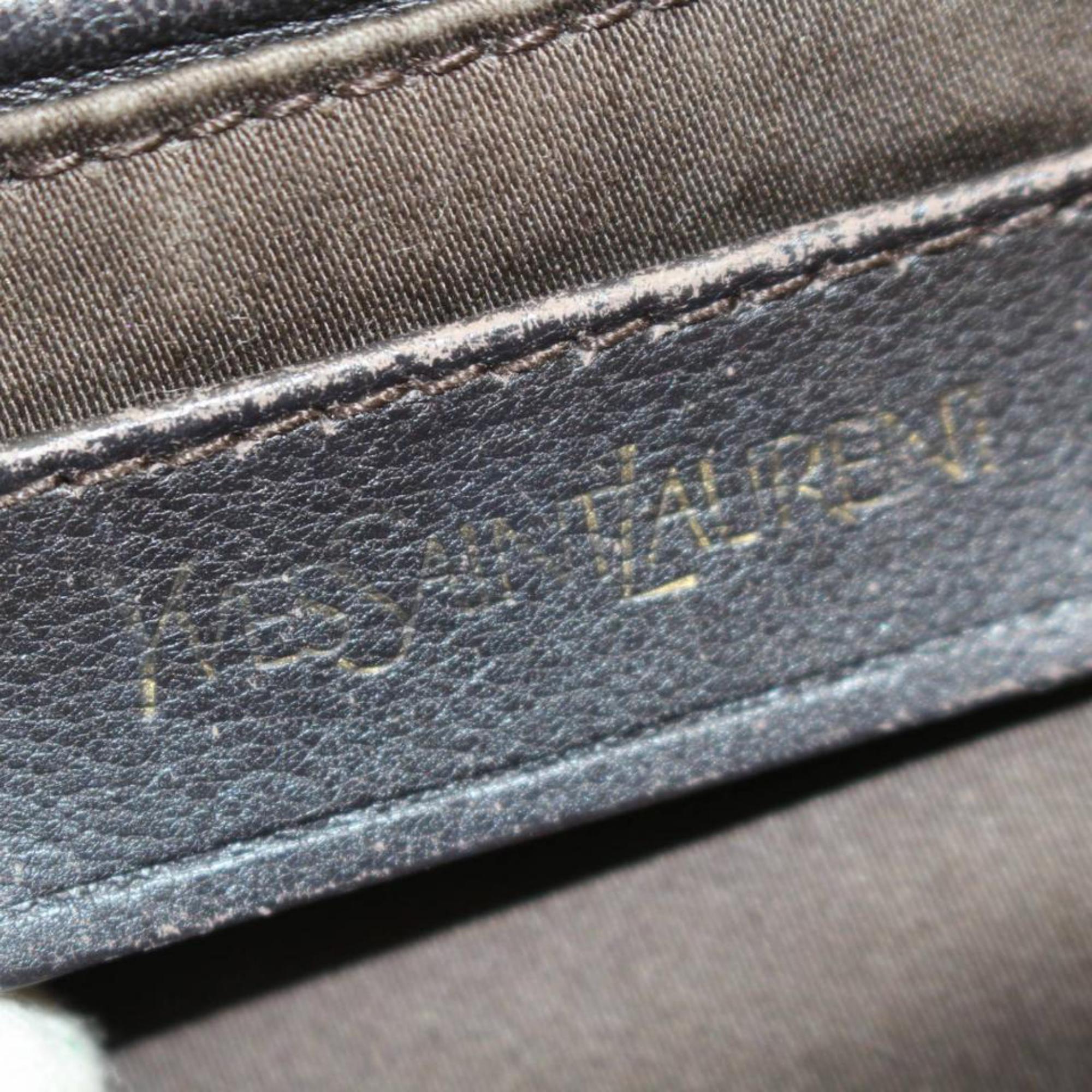 Saint Laurent Easy Ysl Patent Leather Y Zip Boston 869214 Beiges Enamel Satchel For Sale 6