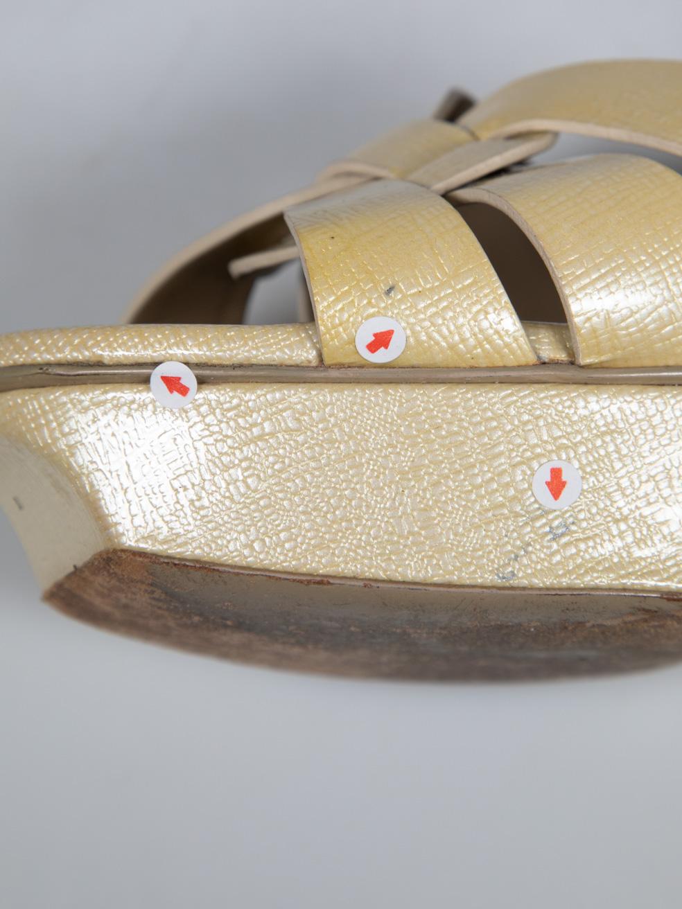 Saint Laurent Sandalias Tribute de charol crudo talla IT 41 en venta 5