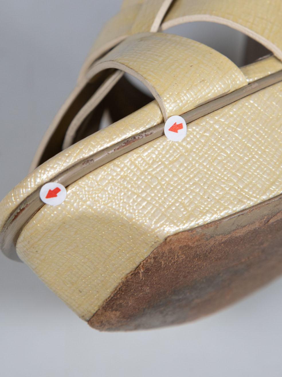 Saint Laurent Sandalias Tribute de charol crudo talla IT 41 en venta 2