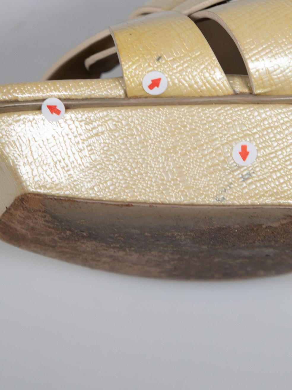 Saint Laurent Sandalias Tribute de charol crudo talla IT 41 en venta 3