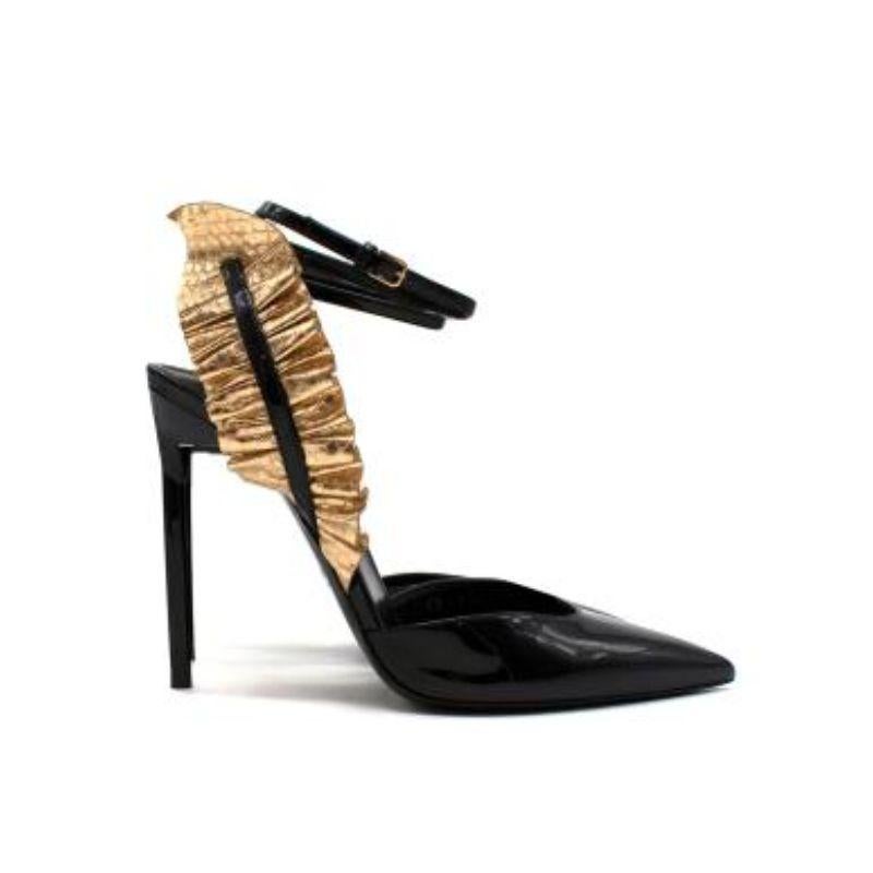 Saint Laurent Edie 110 Slingback Pumps In Good Condition For Sale In London, GB