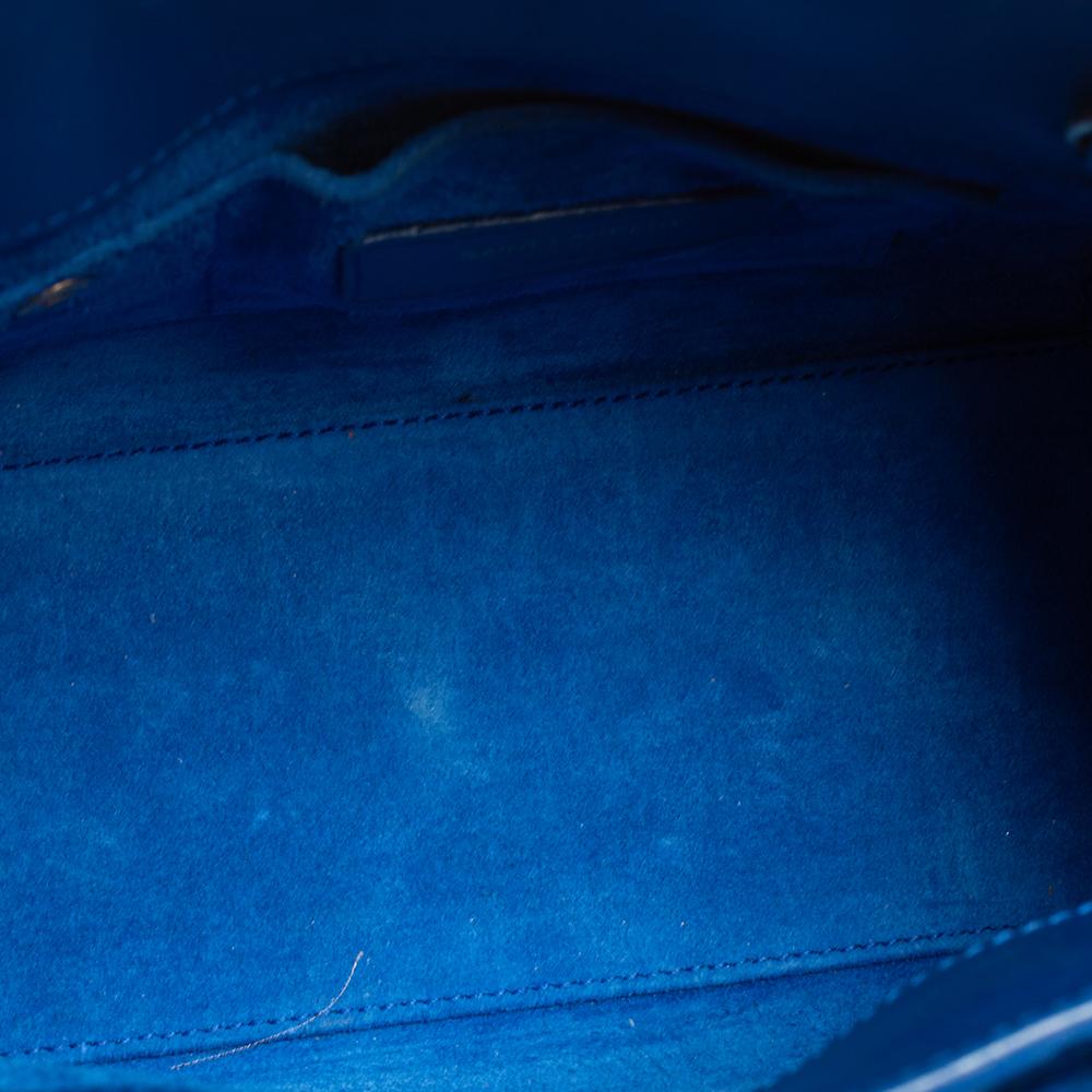 Saint Laurent Electric Blue Leather Nano Classic Sac De Jour Tote 3