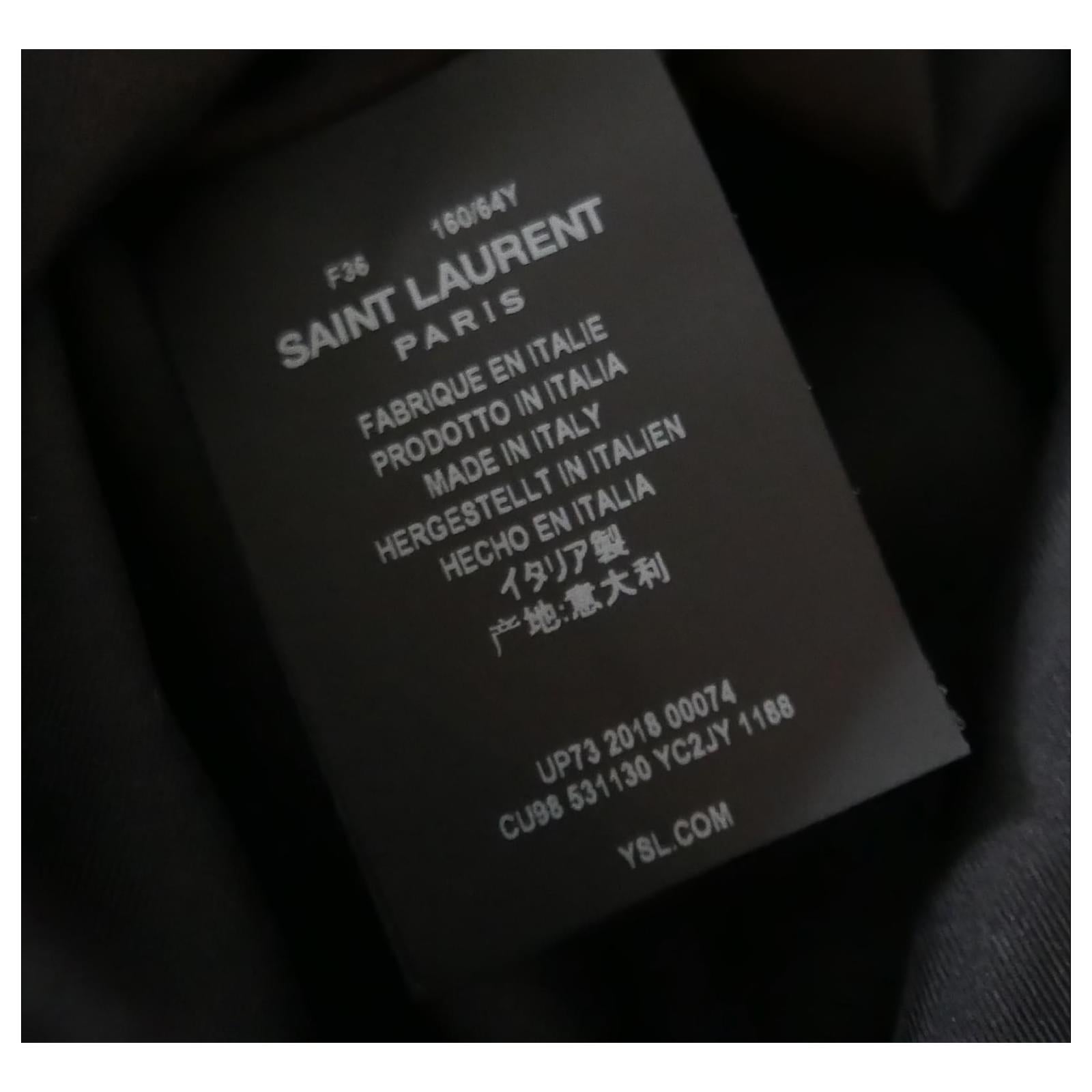 Saint Laurent - Vestito a tubino in pelle scamosciata nera impreziosita In condizioni Nuovo in vendita a London, GB