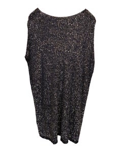 Saint Laurent Embellished Mini Dress in Black Sequin