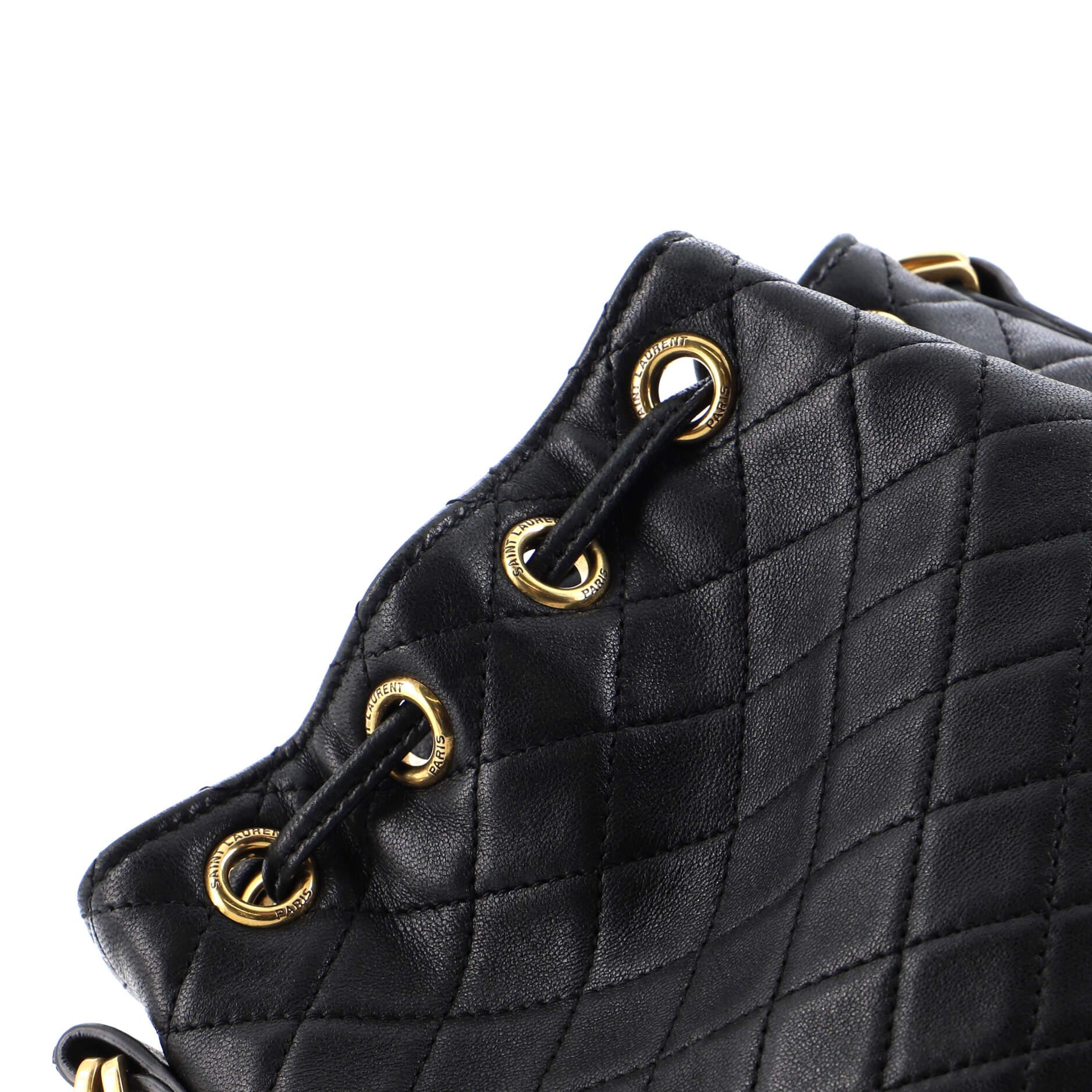 Saint Laurent Emmanuelle Bucket Bag Quilted Leather Small 3