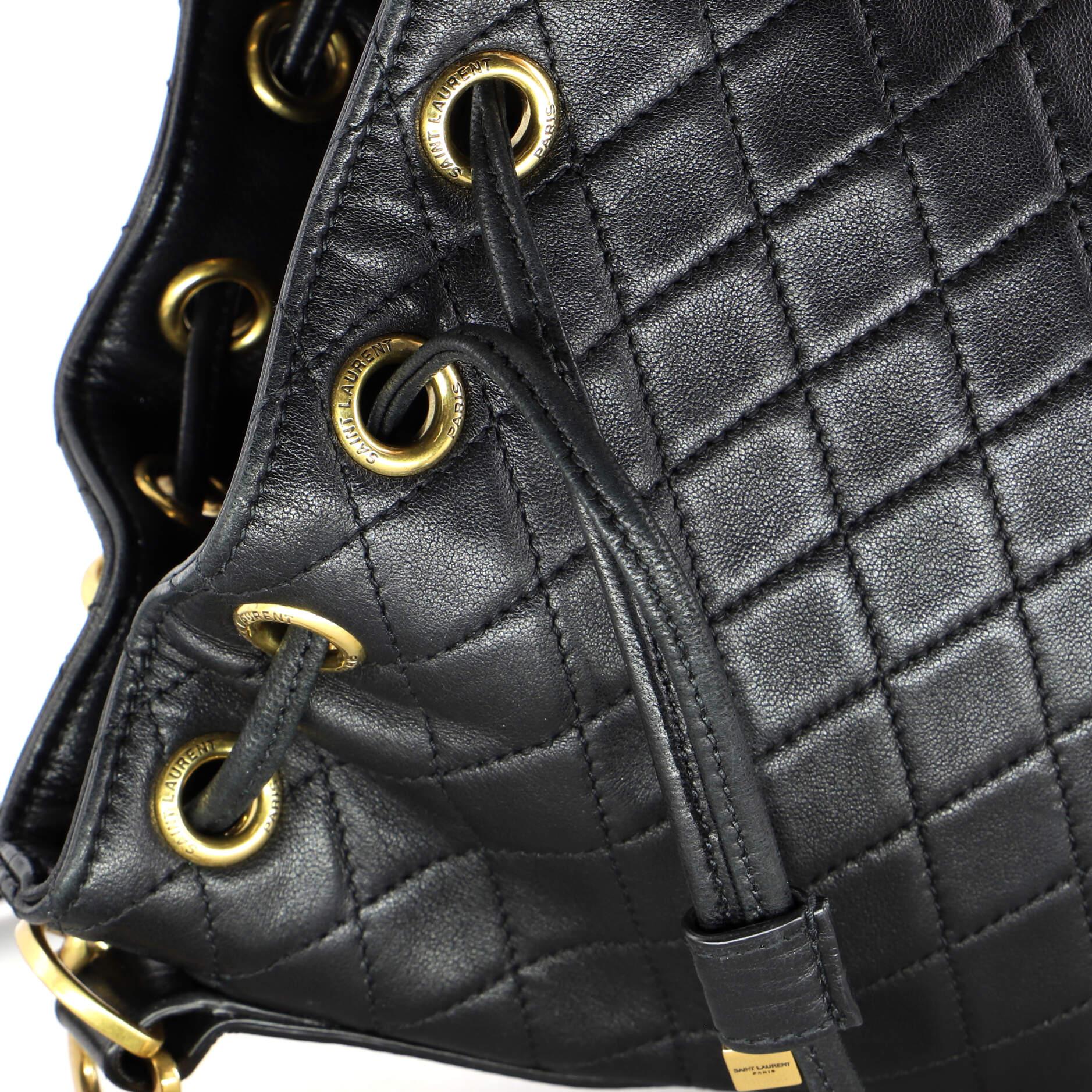 Saint Laurent Emmanuelle Bucket Bag Quilted Leather Small 4