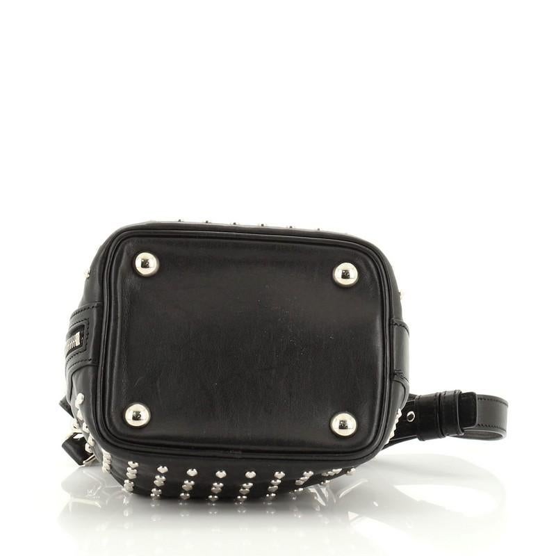 Black Saint Laurent Emmanuelle Bucket Bag Studded Leather Small