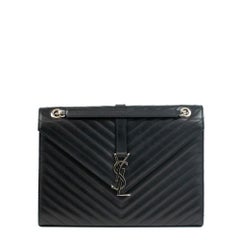 Saint Laurent, Envelope in black leather