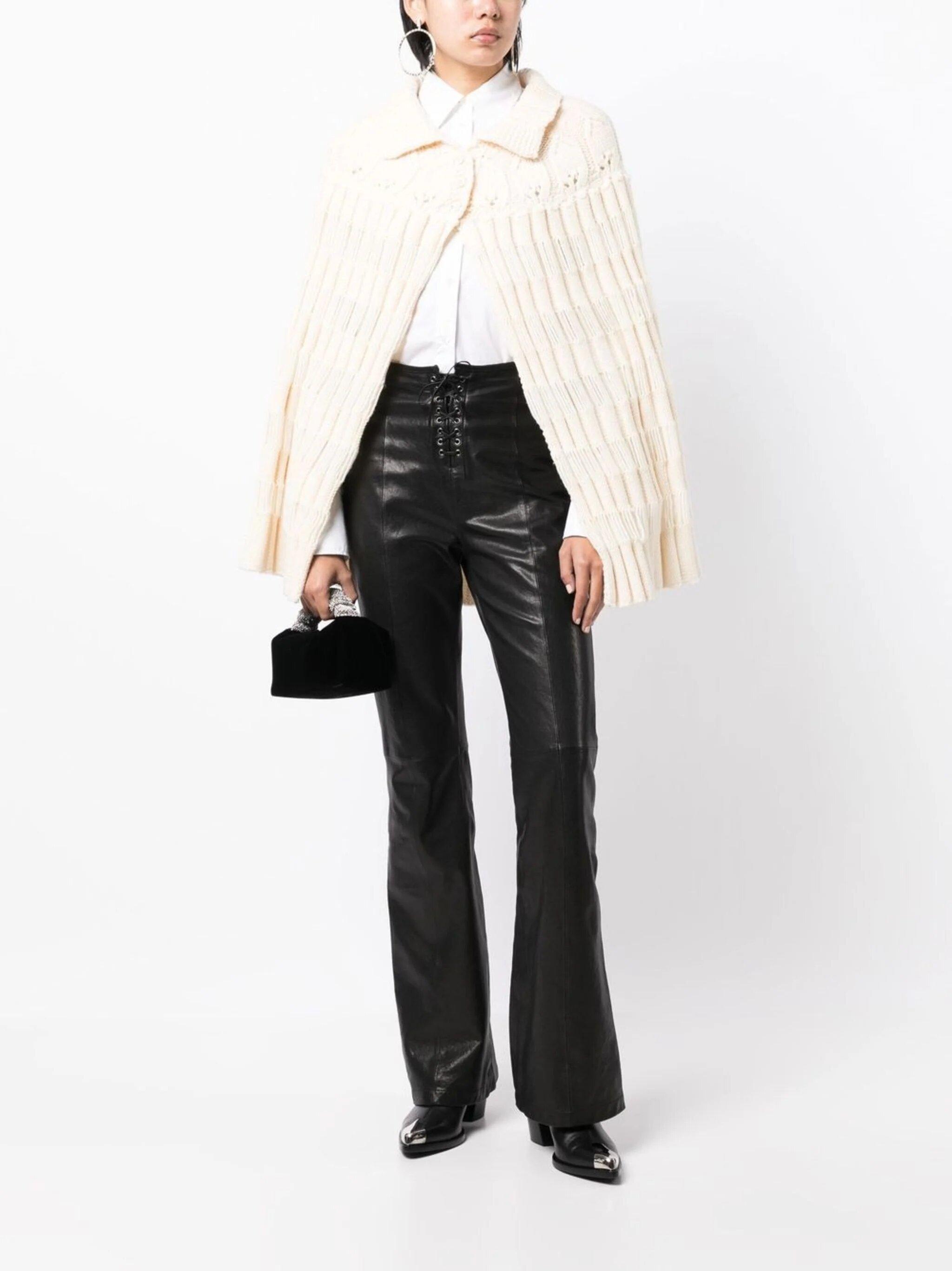 Saint Laurent  F/W 2015 by Hedi Slimane Pre-Owned chunky knit crochet poncho 7