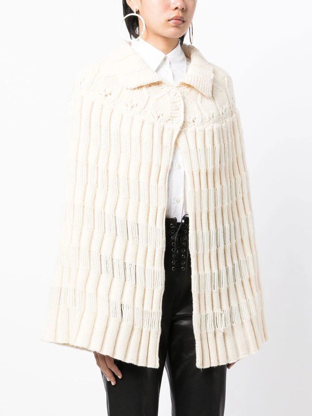 Saint Laurent  F/W 2015 by Hedi Slimane Pre-Owned chunky knit crochet poncho 8