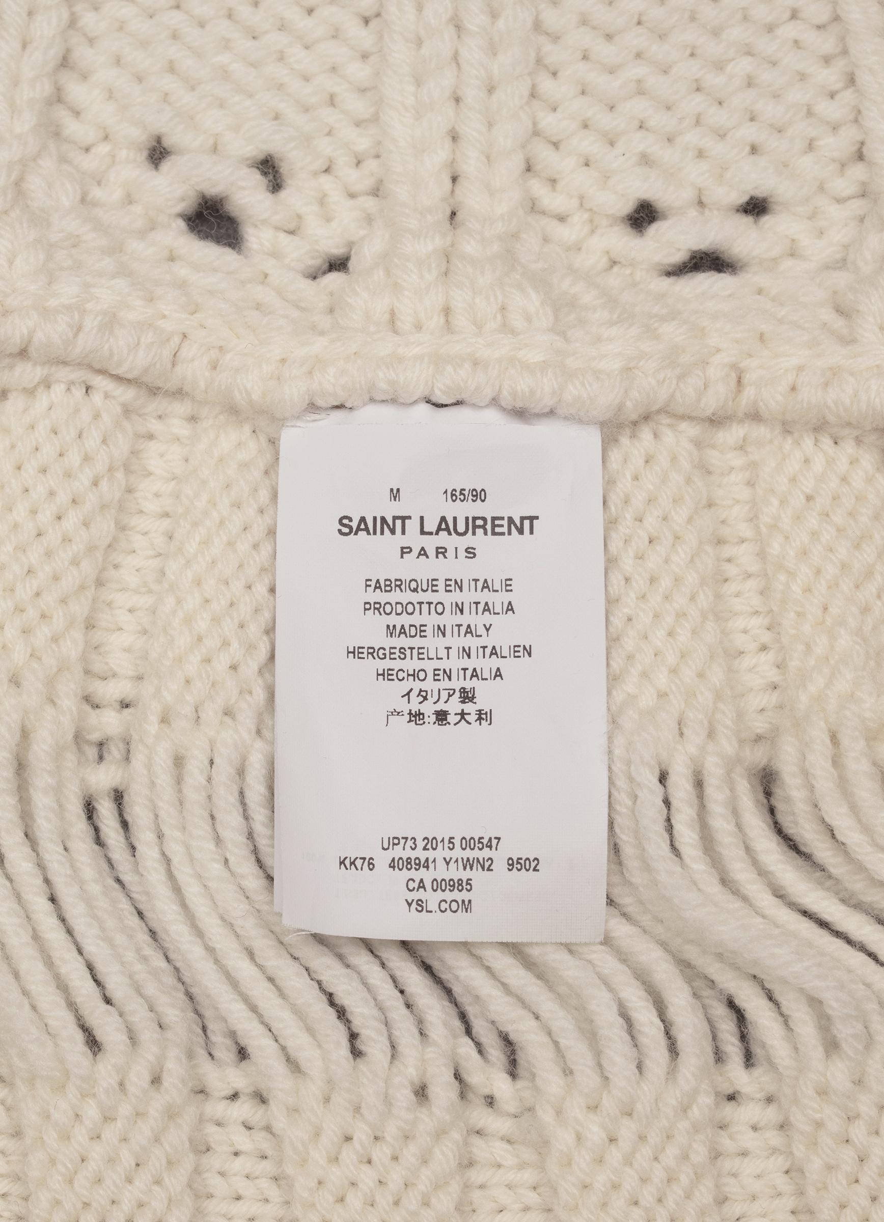 Saint Laurent  F/W 2015 by Hedi Slimane Pre-Owned chunky knit crochet poncho 1