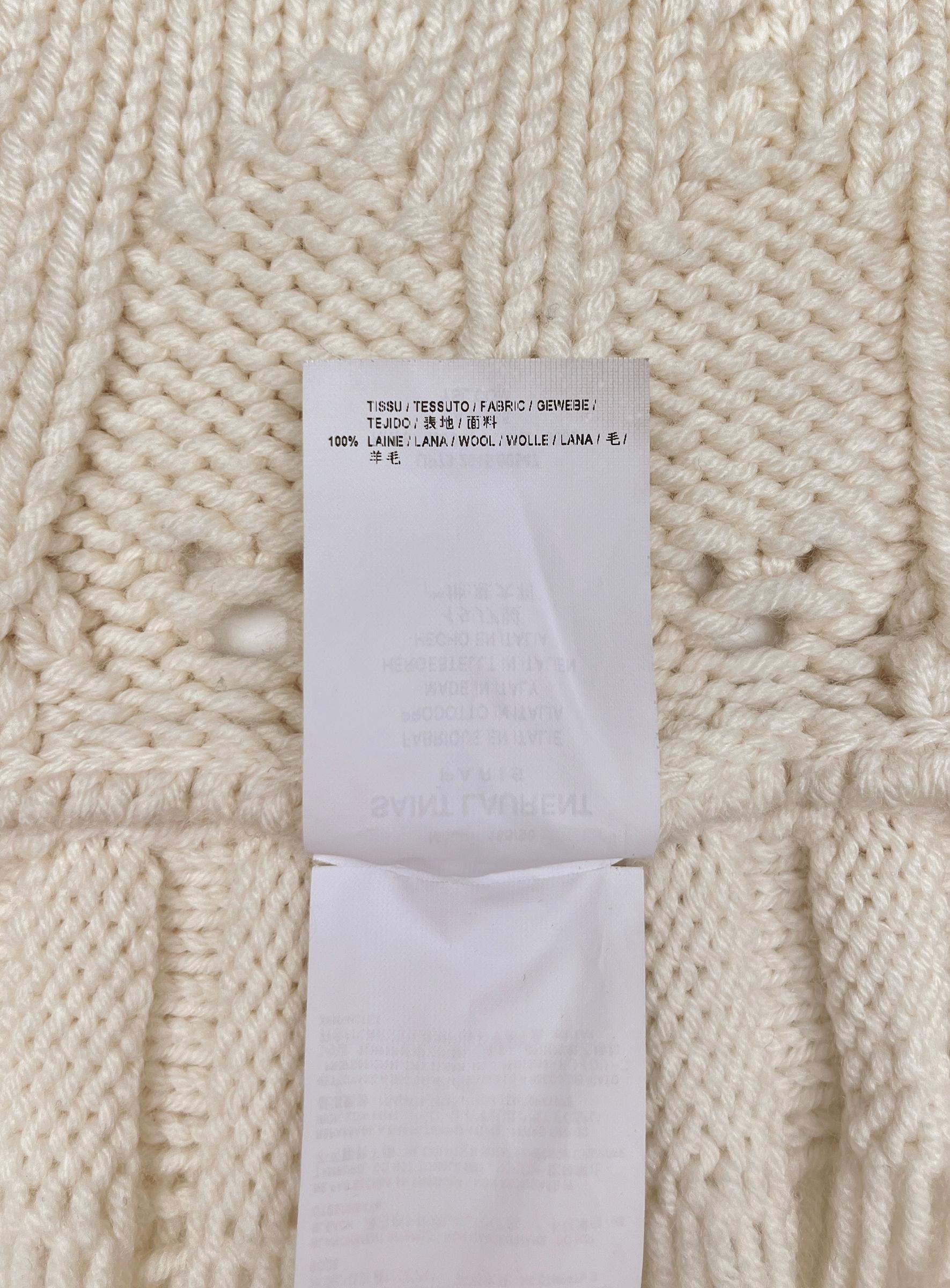 Saint Laurent  F/W 2015 by Hedi Slimane Pre-Owned chunky knit crochet poncho 2
