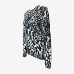 Saint Laurent F/W 2019 Snow Leopard Knit Sweater