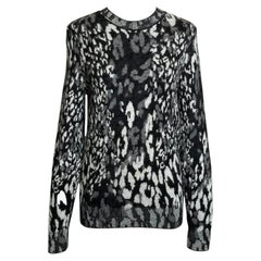 Saint Laurent F/W 2019 Snow Leopard Knit Sweater