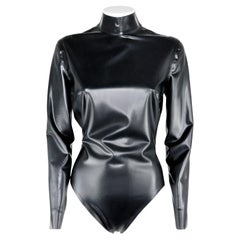Saint Laurent Fall/Winter 2020 Black Latex Bodysuit