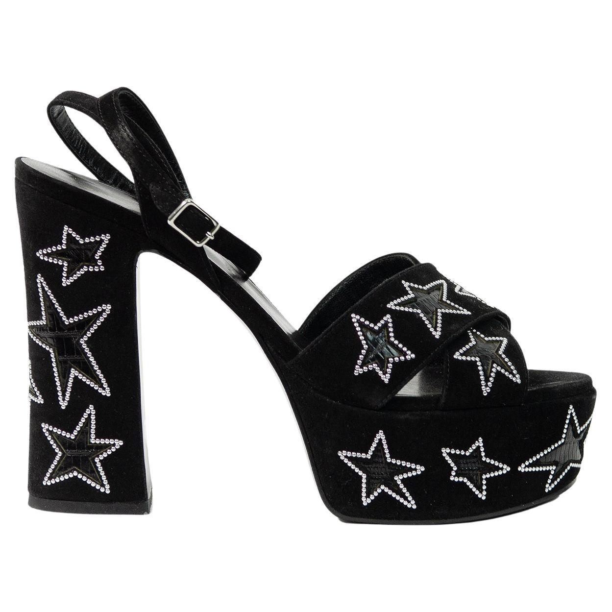 SAINT LAURENT Farrah Star Platform Sandals