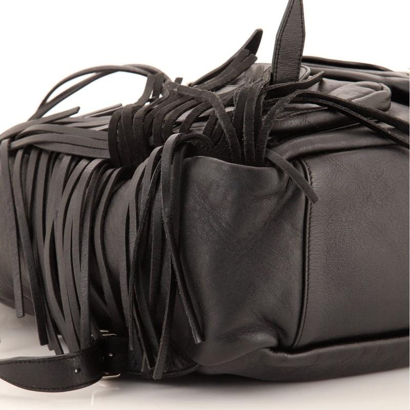 Saint Laurent Festival Backpack Fringe Leather Medium In Fair Condition In NY, NY