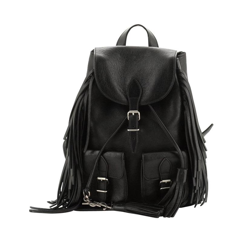 Fringe top mini backpack