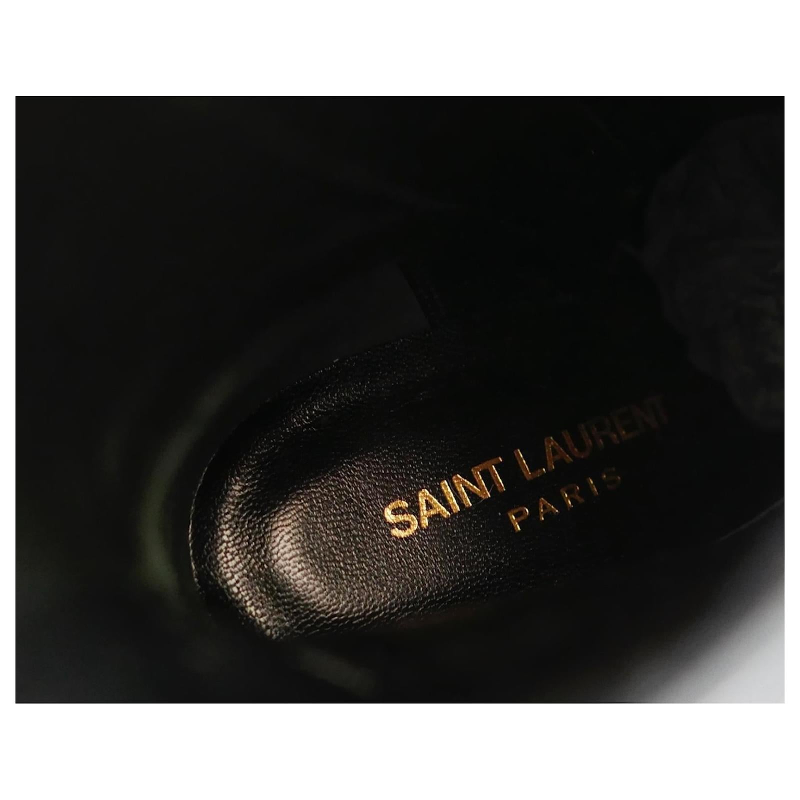 Saint Laurent Fetish 105 textured leather ankle boots For Sale 2