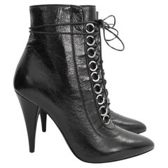 Saint Laurent Fetish 105 textured leather ankle boots 